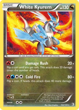 White Kyurem 102/149 Boundaries Crossed - Rare