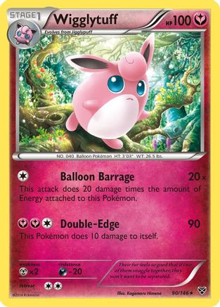 Wigglytuff (90) 090 - Reverse Holofoil XY Base Set - Rare