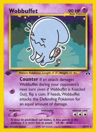 Wobbuffet (35) 035/75 - 1st Edition Neo Discovery - Rare