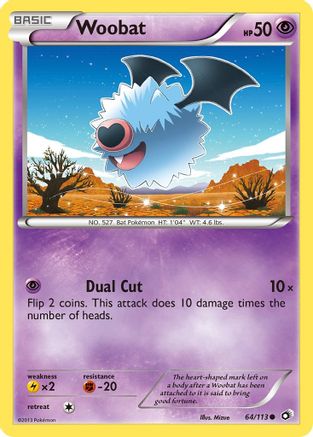 Woobat 064 - Reverse Holofoil Legendary Treasures - Common