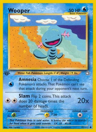 Wooper 082/111 - 1st Edition Neo Genesis - Common