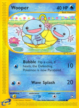 Wooper (117) 117 - Reverse Holofoil Aquapolis - Common