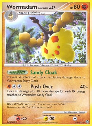 Wormadam Sandy Cloak 042 - Reverse Holofoil Secret Wonders - Rare