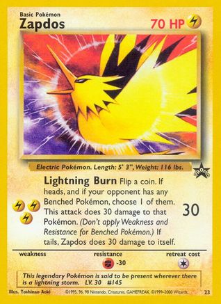 Zapdos 023/53 WoTC Promo - Promo