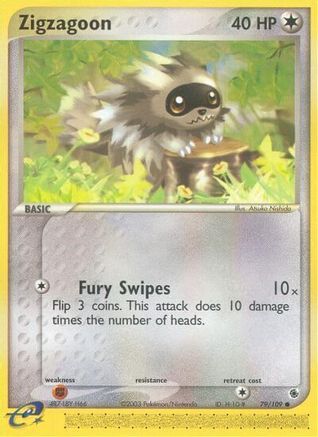 Zigzagoon 079/109 Ruby and Sapphire - Common