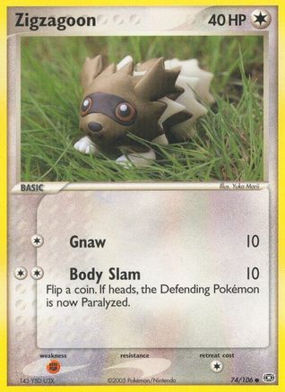 Zigzagoon 074 Emerald - Common