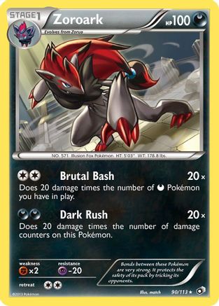Zoroark 090/113 - Holofoil Legendary Treasures - Holo Rare