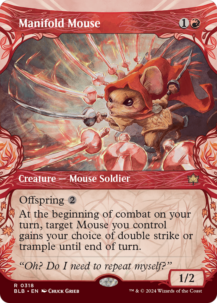 Manifold Mouse (Showcase) (BLB-318) - Bloomburrow: (Showcase) (Borderless)