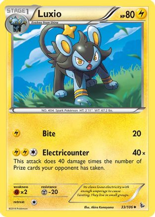 Luxio 033 - Reverse Holofoil XY Flashfire - Uncommon