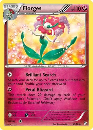 Florges 066/106 - Reverse Holofoil XY Flashfire - Holo Rare