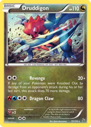 Druddigon 070/106 - Holofoil XY Flashfire - Holo Rare