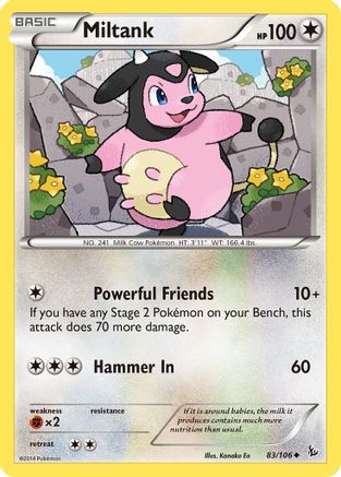 Miltank 083/106 - Reverse Holofoil XY Flashfire - Uncommon