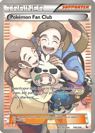 Pokemon Fan Club (106 Full Art) 106/106 - Holofoil XY Flashfire - Ultra Rare