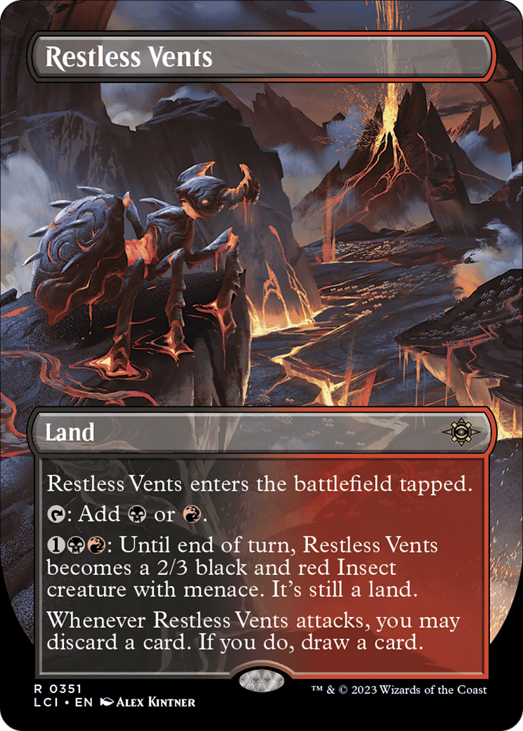 Restless Vents (Borderless) (LCI-351) - The Lost Caverns of Ixalan (Borderless) Foil
