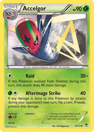 Accelgor 009 - Reverse Holofoil XY Furious Fists - Uncommon