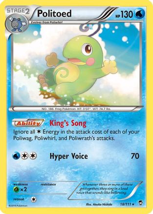 Politoed 018/111 XY Furious Fists - Rare