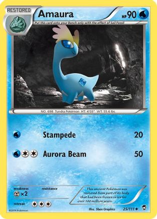 Amaura 025/111 XY Furious Fists - Uncommon