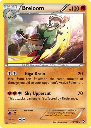 Breloom 050/111 - Reverse Holofoil XY Furious Fists - Rare