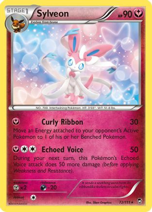 Sylveon 072/111 - Reverse Holofoil XY Furious Fists - Rare