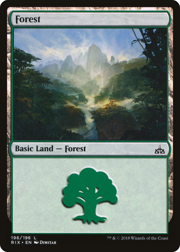 Forest (RIX-196) - Rivals of Ixalan Foil