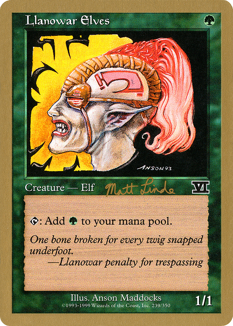 Llanowar Elves - 1999 Matt Linde (6ED) (WCD-ML239) - World Championship Decks 1999