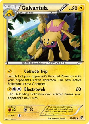 Galvantula 027 - Reverse Holofoil XY Phantom Forces - Rare
