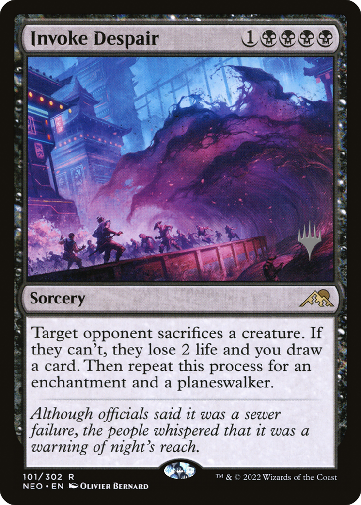 Invoke Despair (PPNEO-101P) - Kamigawa: Neon Dynasty Promos