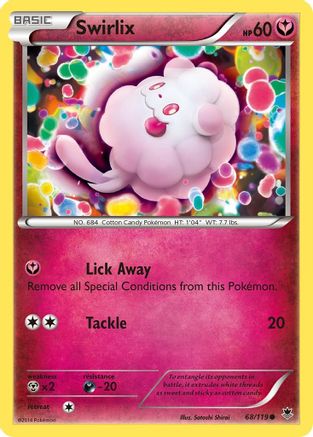 Swirlix 068/119 - Reverse Holofoil XY Phantom Forces - Common