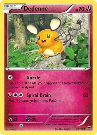 Dedenne 070/119 - Reverse Holofoil XY Phantom Forces - Common