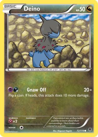 Deino 072 - Reverse Holofoil XY Phantom Forces - Common