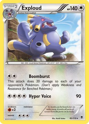 Exploud 085 - Reverse Holofoil XY Phantom Forces - Rare