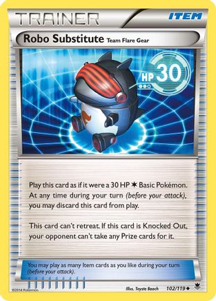 Robo Substitute 102/119 - Reverse Holofoil XY Phantom Forces - Uncommon