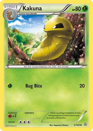 Kakuna 002 - Reverse Holofoil XY Primal Clash - Uncommon