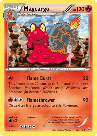 Magcargo 023 - Reverse Holofoil XY Primal Clash - Uncommon