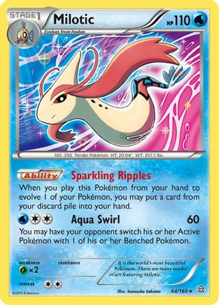 Milotic 044/160 - Reverse Holofoil XY Primal Clash - Holo Rare