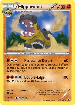 Hippowdon 088 - Reverse Holofoil XY Primal Clash - Holo Rare