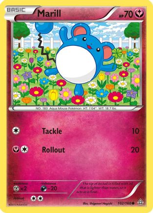 Marill 102/160 XY Primal Clash - Common