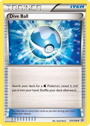 Dive Ball 125/160 - Reverse Holofoil XY Primal Clash - Uncommon