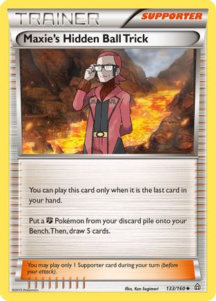 Maxie's Hidden Ball Trick 133/160 - Reverse Holofoil XY Primal Clash - Uncommon