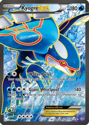 Kyogre EX (148 Full Art) 148 - Holofoil XY Primal Clash - Ultra Rare