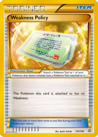 Weakness Policy (164 Secret Rare) 164 - Holofoil XY Primal Clash - Secret Rare