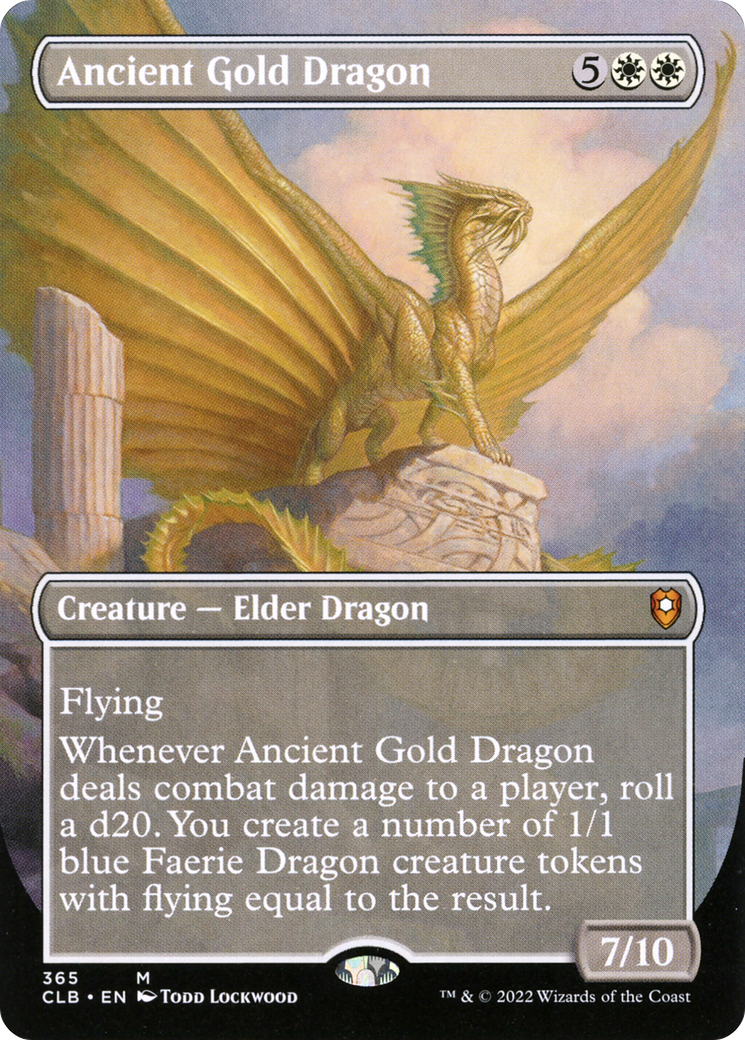 Ancient Gold Dragon (Borderless) (CLB-365) - Commander Legends: Battle for Baldur's Gate (Borderless)