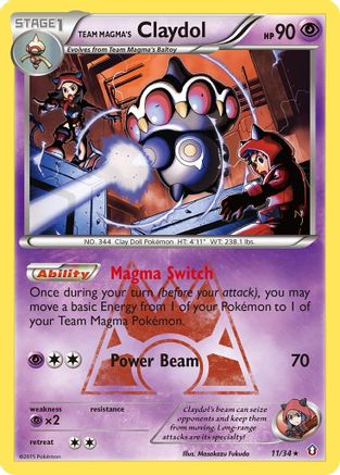 Team Magma's Claydol 011/34 - Holofoil Double Crisis - Holo Rare