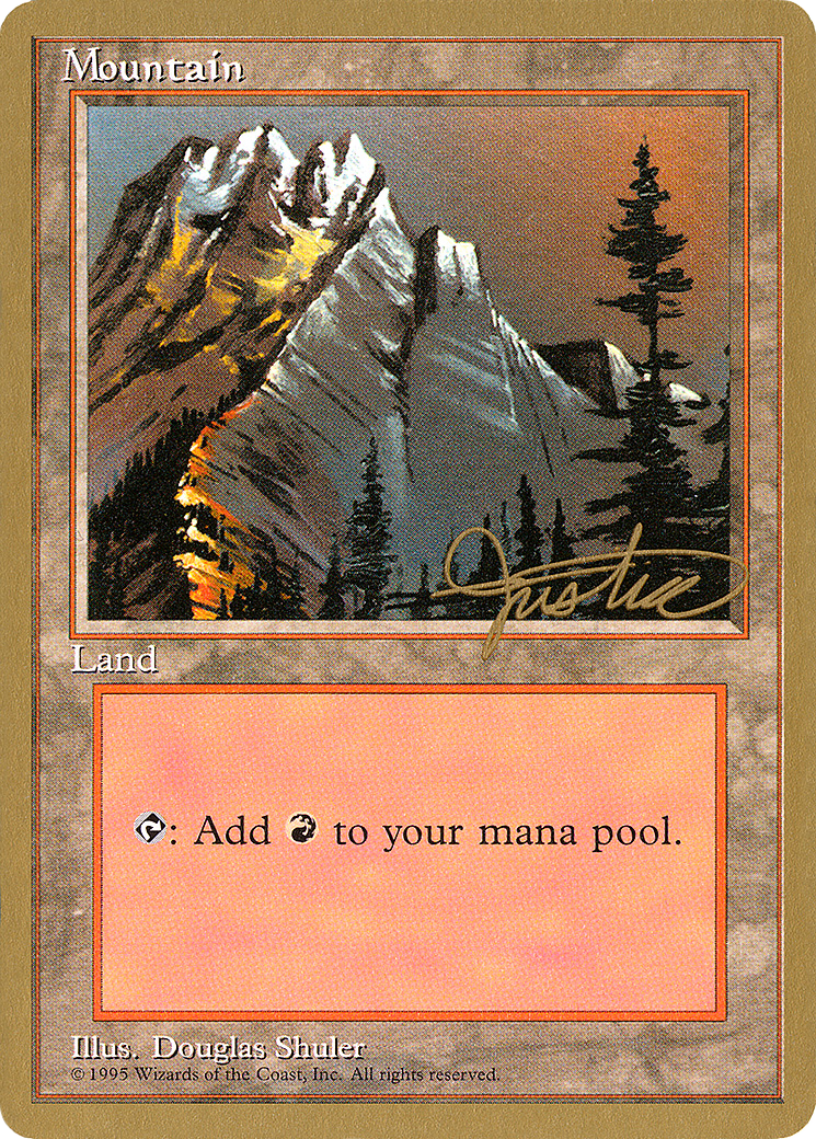 Mountain (A) - 1996 Mark Justice (4ED) (WCD-) - Pro Tour Collector Set