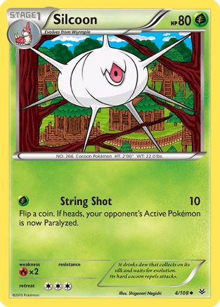 Silcoon 004/108 - Reverse Holofoil XY Roaring Skies - Uncommon