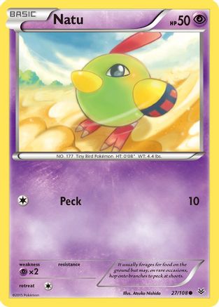 Natu (27) 027/108 - Reverse Holofoil XY Roaring Skies - Common