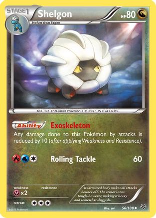 Shelgon 056/108 - Reverse Holofoil XY Roaring Skies - Uncommon