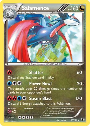 Salamence 057/108 - Holofoil XY Roaring Skies - Holo Rare