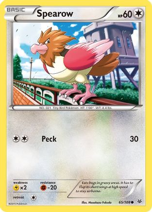 Spearow 065/108 - Reverse Holofoil XY Roaring Skies - Common