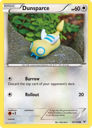Dunsparce 068/108 - Reverse Holofoil XY Roaring Skies - Common